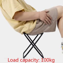 Portable Camping Stool Heavy Duty Outdoor Folding Chair Lightweight Camping Stool for Adults for Fishing Hiking Beach Generic