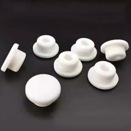 White 6.8mm~68.6mm Silicone Seal Hole Plugs Waterproof Hollow Blanking End Cap T Type High Temp Resistance Dustproof Stopper