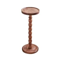 Zuolin Rubber Wood Vintage Side Table, Space-Saving for Living Room/Bedroom/Entryway