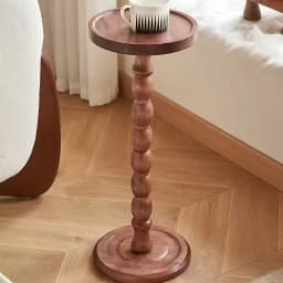Zuolin Rubber Wood Vintage Side Table, Space-Saving for Living Room/Bedroom/Entryway