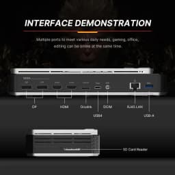 GVP7600 eGPU Dock RX 7600M XT 8GB GDDR6 Oculink USB4 M.2 2280 SSD External Graphics Card for Mini PC Laptop