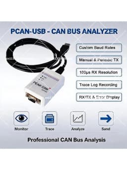 PCAN-USB CAN Bus Analyzer Tool – Compatible with Peak Models IPEH-002022 & IPEH-002021