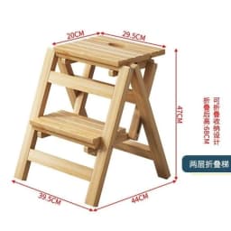 Rustic Vintage Creative Solid Wood Thick 2-Step Ladder Stool Chair Mobile Space Saving Lightweight Home Decor Novelty New Indoor