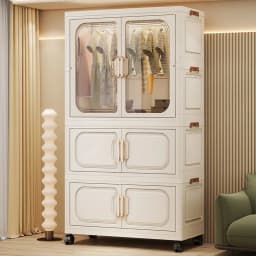 No-Install Foldable Baby Wardrobe – Multilayer Toy Storage Cabinet for Living Room & Bedroom, Space-Saving Clothes Organizer