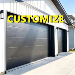 Villa Windproof Rainproof Heavy Duty ELECTRIC ALUMINUM GARAGE DOOR Auto Lift Rustproof Durable High Courtyard Garage Entry Gate