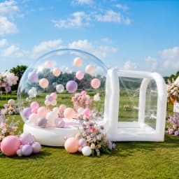 Commercial PVC Transparent Crystal Dome Inflatable Balloon Tent Electric Blower Screen Printed Waterproof Durable Snow Globe
