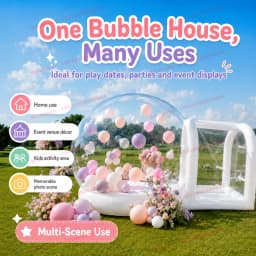 Commercial PVC Transparent Crystal Dome Inflatable Balloon Tent Electric Blower Screen Printed Waterproof Durable Snow Globe