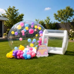 Commercial PVC Transparent Crystal Dome Inflatable Balloon Tent Electric Blower Screen Printed Waterproof Durable Snow Globe