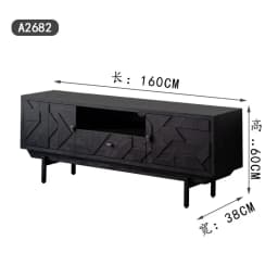 K Black new Italian side cabinet, tempered glass large storage high cabinet