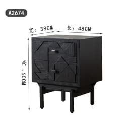 K Black new Italian side cabinet, tempered glass large storage high cabinet