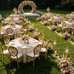 36pcs f30 Round Back Chair Gold Stainless Steel Wedding Chair with White Cushion Hotel Stackable Banquet Dining Chair ivy1092