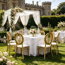 36pcs f30 Round Back Chair Gold Stainless Steel Wedding Chair with White Cushion Hotel Stackable Banquet Dining Chair ivy1092