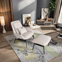 Modern Fabric Leisure Chair Living Room Sofa Chair Hotel Leisure Facilities Armchair