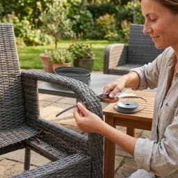 120FT Wicker Repair Kit HDPE PE Rattan for Outdoor Furniture Restoration Weatherproof UV Resistant Garden Chair Fix