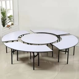 !@ Wood Rectangular & Round Folding Event Tables for Outdoor Wedding Party Dining Restaurant Event Banquet Table Use
