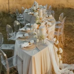 !@ Wood Rectangular & Round Folding Event Tables for Outdoor Wedding Party Dining Restaurant Event Banquet Table Use