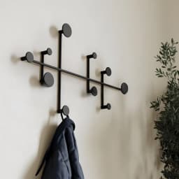 Wrought Iron Coat Racks Black Creative Space Saving Hanger Portable Wall Hanging Coat Hook Modern Bedroom Storage Furniture
