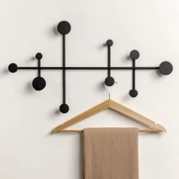Wrought Iron Coat Racks Black Creative Space Saving Hanger Portable Wall Hanging Coat Hook Modern Bedroom Storage Furniture