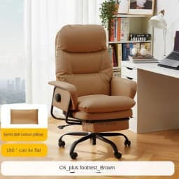 Office computer chair can recline to 180 degrees for lunchtime rest, ergonomic and comfortable for long-term sitting, executive