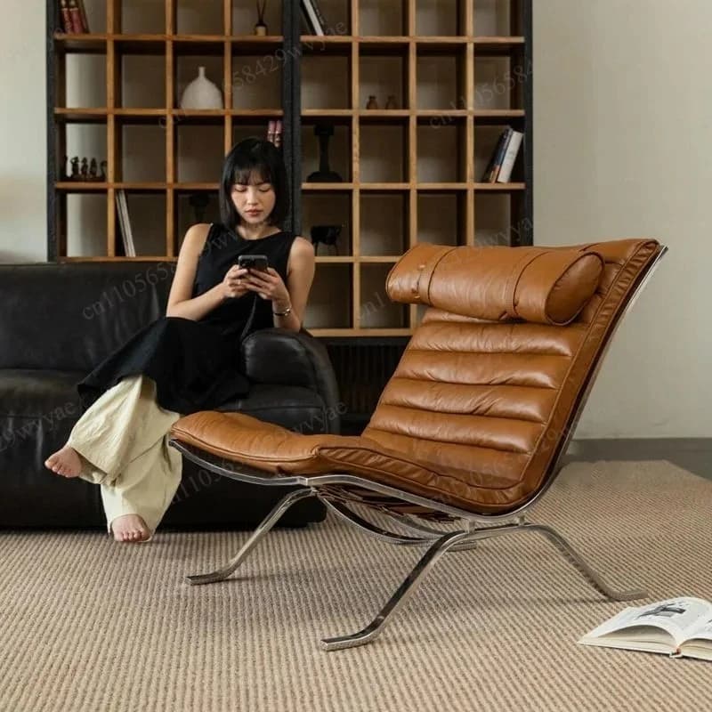 Designer Antique Sofa Chair Minimalist Light Luxury Lazy Leisure Lounge Chair for Living Room