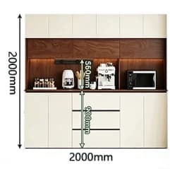 Customized Honeycomb Aluminum All-Aluminum Alloy Sideboard, Wall-Mounted Integrated Storage Cabinet, Tea Cabinet, Wine Cabinet