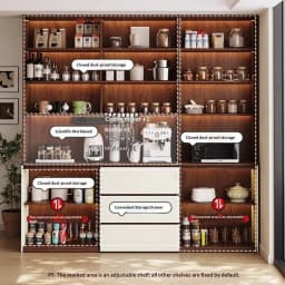 Customized Honeycomb Aluminum All-Aluminum Alloy Sideboard, Wall-Mounted Integrated Storage Cabinet, Tea Cabinet, Wine Cabinet