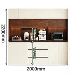 Customized Honeycomb Aluminum All-Aluminum Alloy Sideboard, Wall-Mounted Integrated Storage Cabinet, Tea Cabinet, Wine Cabinet