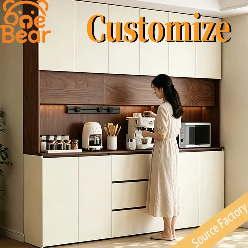 Customized Honeycomb Aluminum All-Aluminum Alloy Sideboard, Wall-Mounted Integrated Storage Cabinet, Tea Cabinet, Wine Cabinet