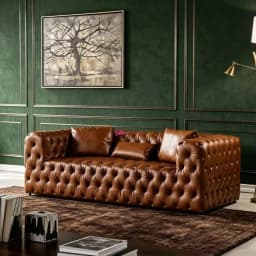 * Italian Style Genuine Leather Sectional Couch Living Room Sofa Modern Luxury Tufted Sofas Furniture Set for Sale
