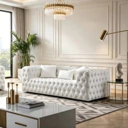 * Italian Style Genuine Leather Sectional Couch Living Room Sofa Modern Luxury Tufted Sofas Furniture Set for Sale