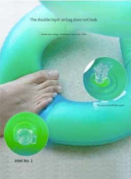 Double Air Chamber Kids Underarm Swim Ring Thickened Inflatable Swimming Gear for Beach Pool Summer Water Activity