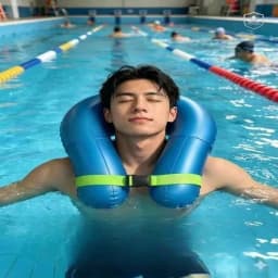 Double Air Chamber Kids Underarm Swim Ring Thickened Inflatable Swimming Gear for Beach Pool Summer Water Activity