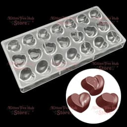 3D Polycarbonate Chocolate Mold S Shape Tadpole Water droplets Shape For Belgium BonBon Sweets Candy Cake Tools Tray Moulds