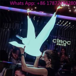 New Illuminated Swan Bottle Presenter Nightclub Bar Party White Gray Goose Vodka Display Rechargeable Light Emitting Diode