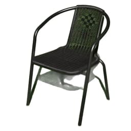 Faux Rattan Outdoor Chair, Single Waterproof & UV-resistant Armchair, Leisure Backrest Seat for Patio Garden Balcony