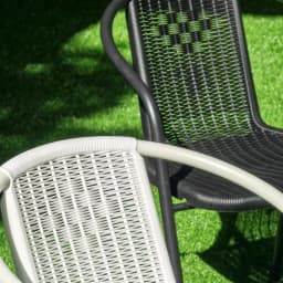 Faux Rattan Outdoor Chair, Single Waterproof & UV-resistant Armchair, Leisure Backrest Seat for Patio Garden Balcony