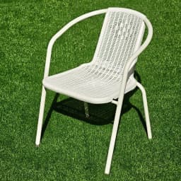 Faux Rattan Outdoor Chair, Single Waterproof & UV-resistant Armchair, Leisure Backrest Seat for Patio Garden Balcony