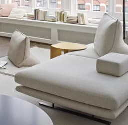 Modern Living Room Sofa Set With Comfort Cushions And Composite Fabric Upholstery For Family Seating And Home Lounge Use