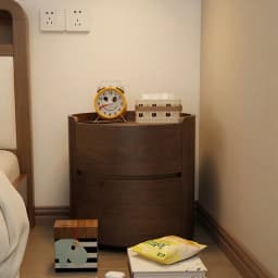 Luxury Solid Wood Bedside Tables,Furniture Nordic Wood Grain Home Living Room Drawer Storage Cabinet Bedroom Bedside Table