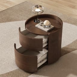 Luxury Solid Wood Bedside Tables,Furniture Nordic Wood Grain Home Living Room Drawer Storage Cabinet Bedroom Bedside Table