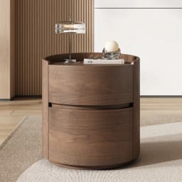 Luxury Solid Wood Bedside Tables,Furniture Nordic Wood Grain Home Living Room Drawer Storage Cabinet Bedroom Bedside Table
