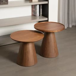 Solid Wood Round Table Vintage Coffee Table Sofa Side Table Japanese Style Home Decoration Dropshipping