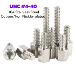 UNC #4-40 Copper/Iron Nickle-plated 304 Stainless Steel Hex Standoff Male-Female Spacer Column Spacer For PCB Board Motherboard