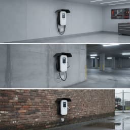 EV Charger Rain Cover Weatherproof EV Charger Cover Charging Station Canopy Wall-Mounted Charging Unit Protective Roof Aluminum