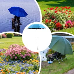 95cm Outdoor Plant Umbrella Foldable Garden Sun Shade Hydrangea Flower UV Protection Canopy Ground Insert for Patio Balcony
