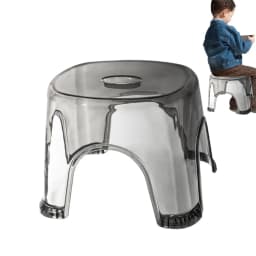 Clear Shower Foot Stool Waterproof and Non-sliptransparent Stool Clear Stool for Bathroom Bedside Small Shower Spaces Corner