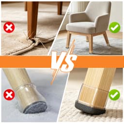 16PCS Square Chair Leg Covers Graphene Floor Protectors Furniture Table Feet Anti-Scratch Non-Slip Pads for Chair And Table Nois