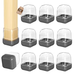 16PCS Square Chair Leg Covers Graphene Floor Protectors Furniture Table Feet Anti-Scratch Non-Slip Pads for Chair And Table Nois
