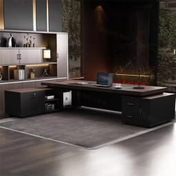 modern Luxury Office Desk Made of Triamine Board Material (paint Free) with Strong Wear Resistance Suitable for The CEO's Office