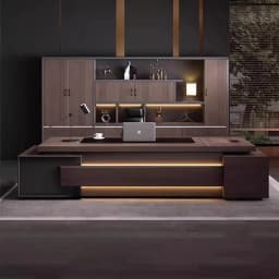 modern Luxury Office Desk Made of Triamine Board Material (paint Free) with Strong Wear Resistance Suitable for The CEO's Office